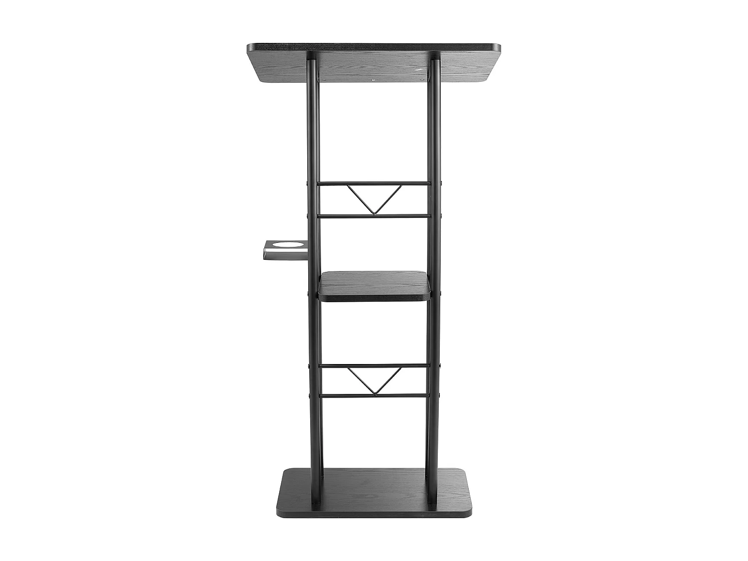 Pupitre da Conferenza SucceBuy, 118 cm, Podio in Metallo, Leggio per Presentazioni con Ampia Superficie di Lettura, Portabicchieri, per Ufficio Scuola