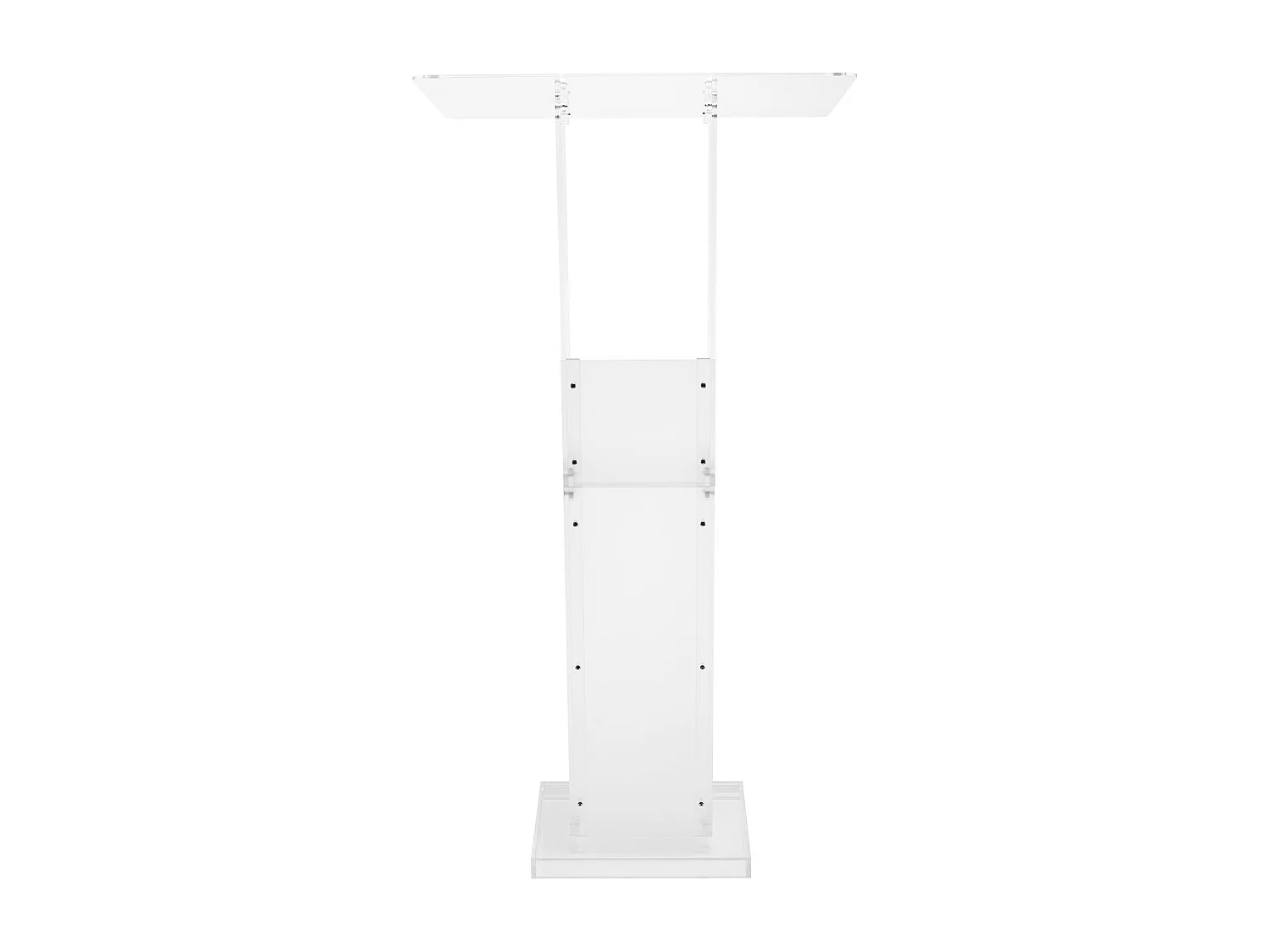 Pulpit Konferencyjny SucceBuy 126,5 cm, Podium na Nodze z Akrylu, Pulpit do Prezentacji z Dużą Powierzchnią do Czytania, Uchwyt na Książkę i Półka