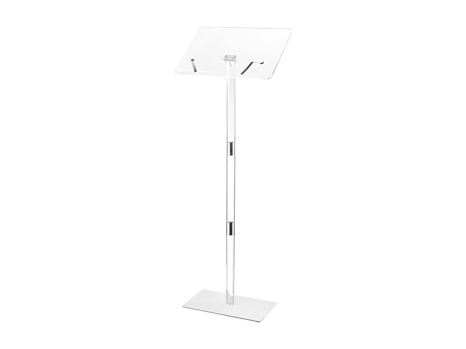 Lessenaar SucceBuy 104,5 cm, Podium op Poort van Acryl, Lessenaar voor Presentatie met Groot Leesopper vlak en Boekenklemmen