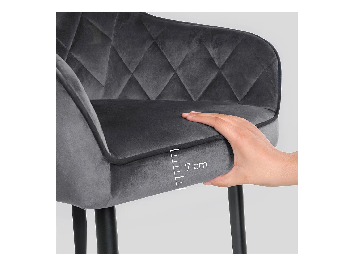 Esszimmerstuhl Polsterstuhl Samtbezug