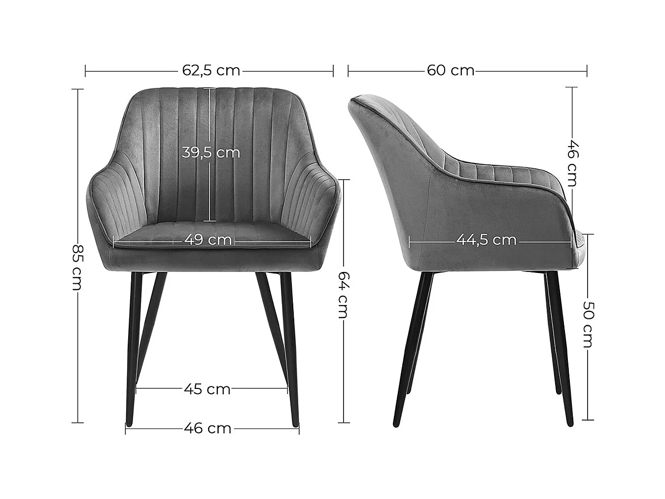 Esszimmerstuhl 2er-Set Velora