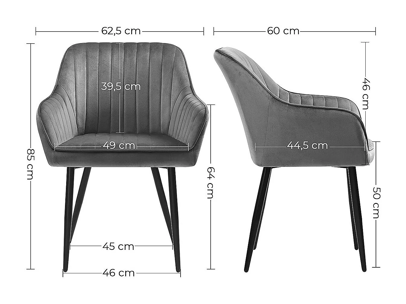 Esszimmerstuhl 2er-Set Velora
