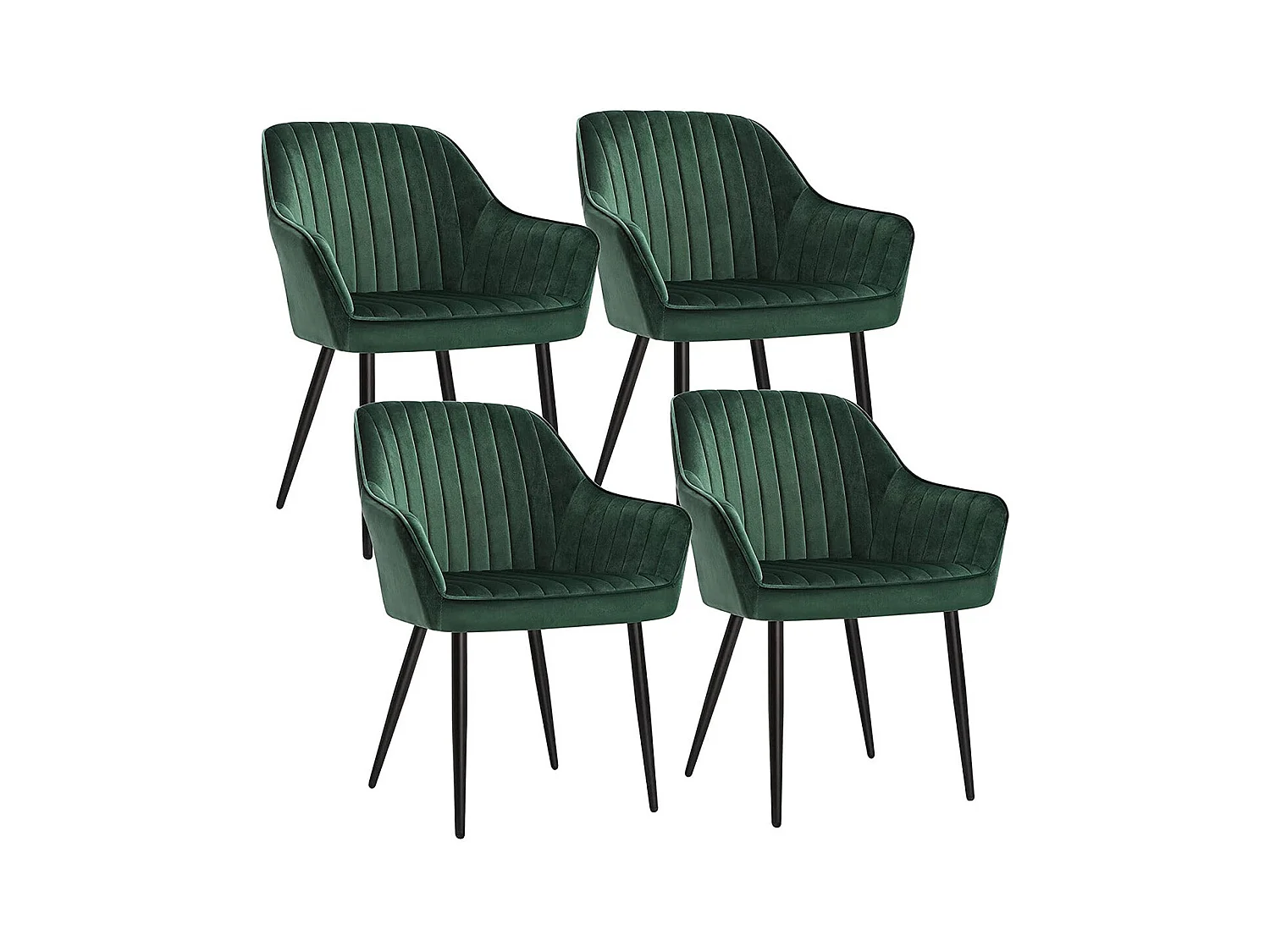 Set di 4 sedie da pranzo imbottite