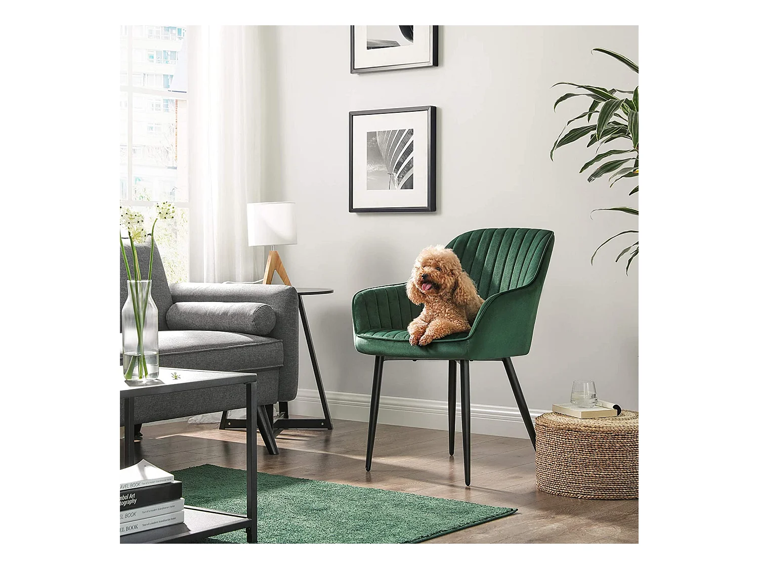 Ensemble de 2 chaises de salle à manger rembourrées