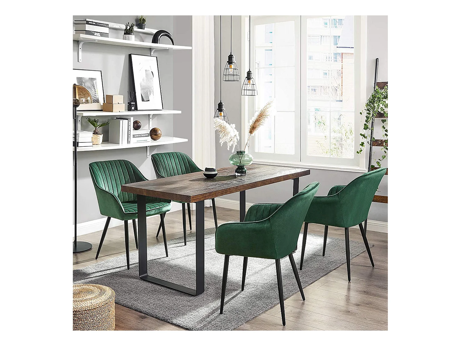 Ensemble de 2 chaises de salle à manger rembourrées