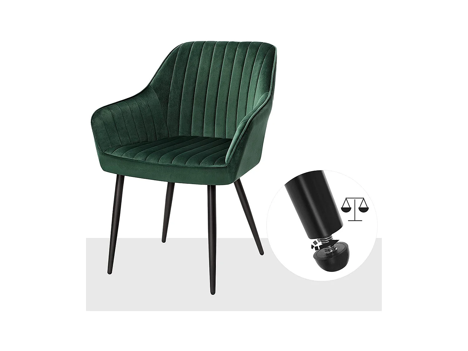 Ensemble de 2 chaises de salle à manger rembourrées