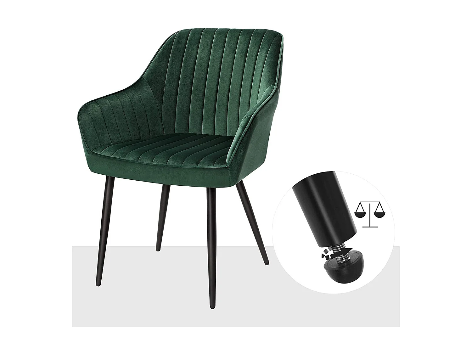 Set di 2 sedie da pranzo imbottite