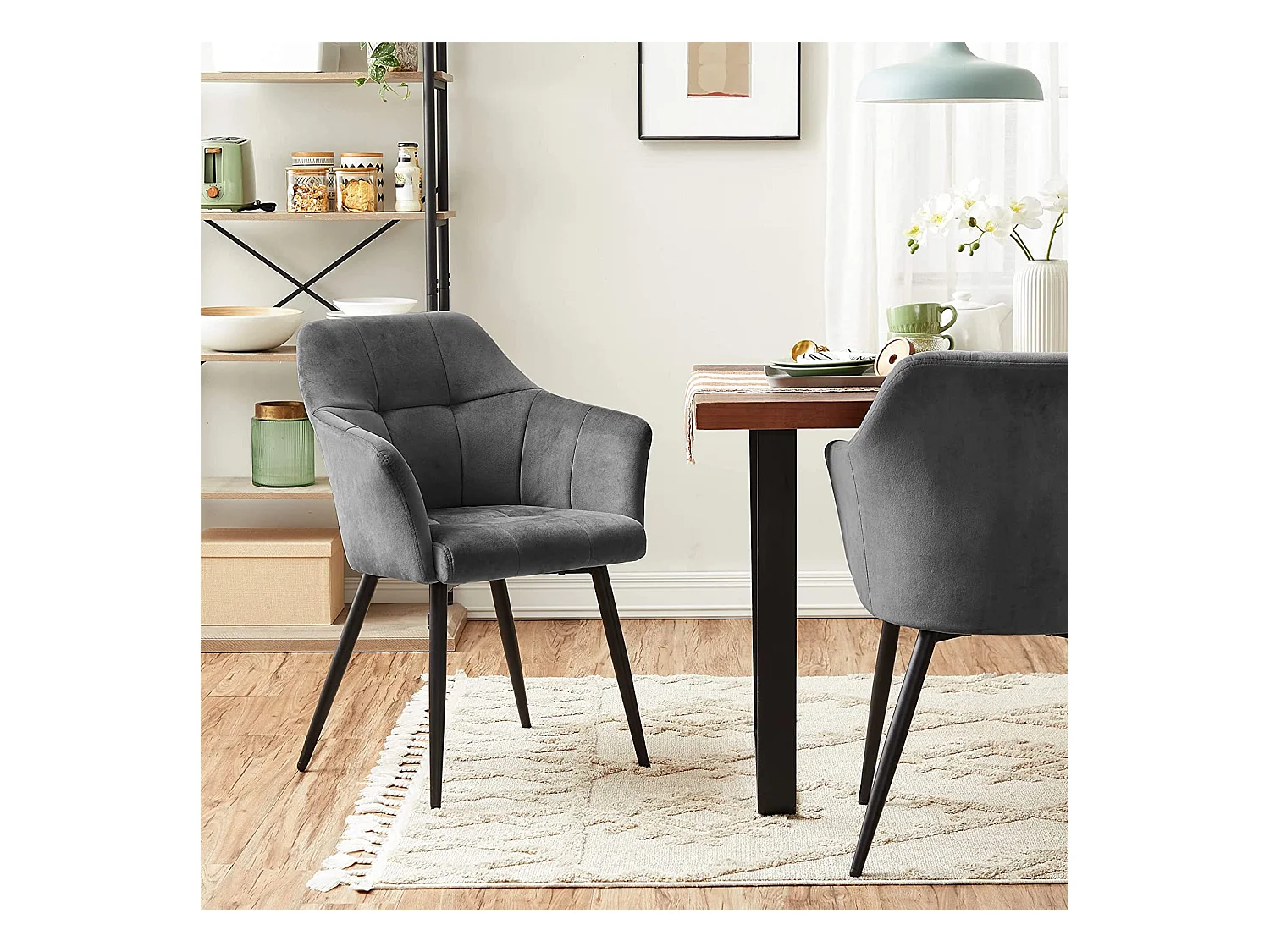 Esszimmerstuhl Polsterstuhl aus Samt