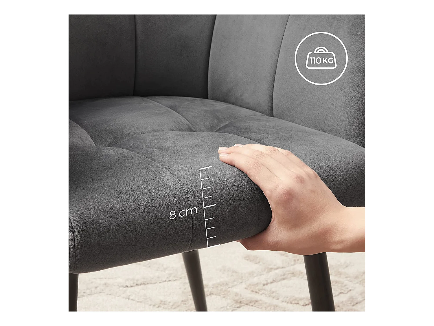 Esszimmerstuhl Polsterstuhl aus Samt