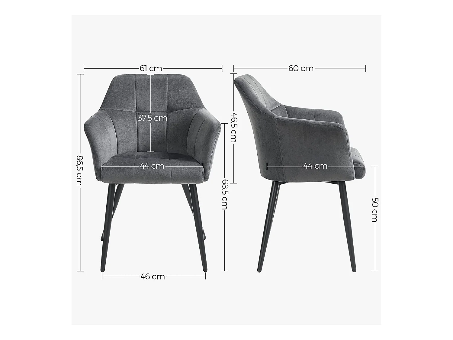 Esszimmerstuhl Polsterstuhl aus Samt