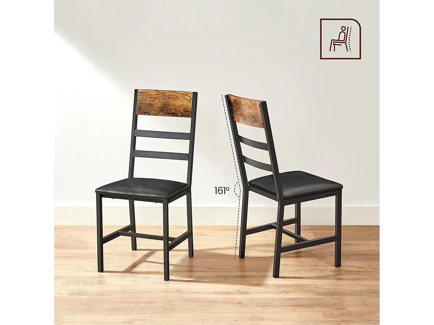 Ensemble de 2 chaises de salle à manger Dar es Salaam