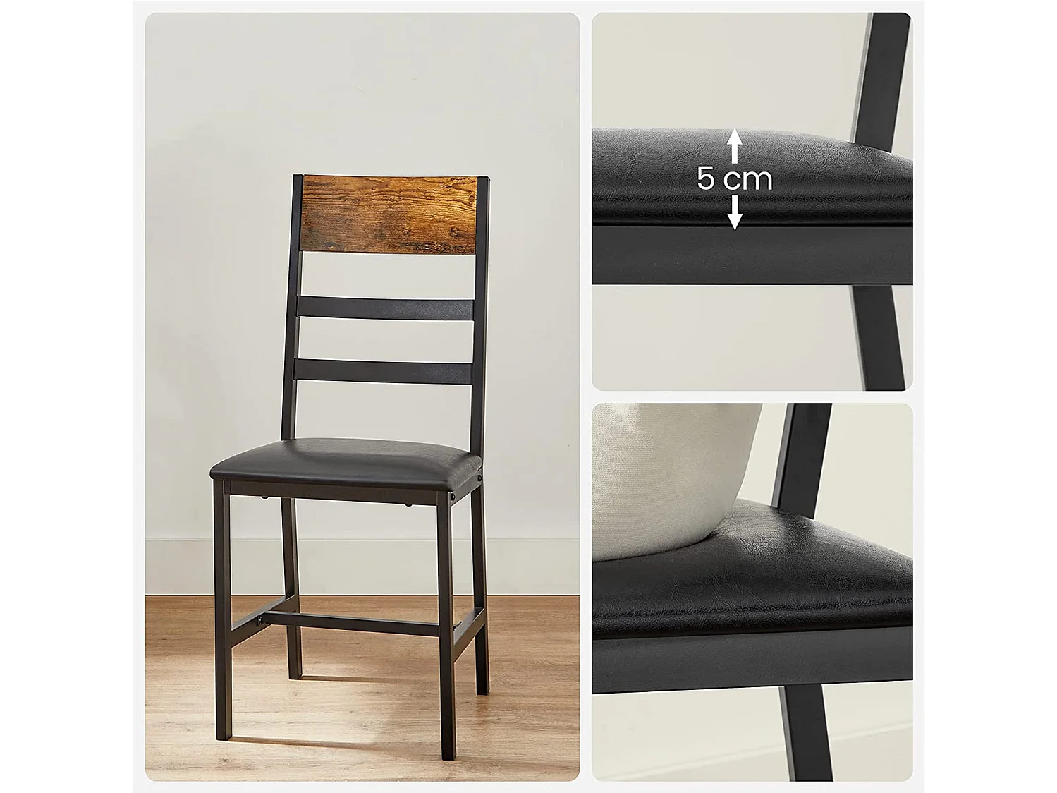Ensemble de 2 chaises de salle à manger Dar es Salaam