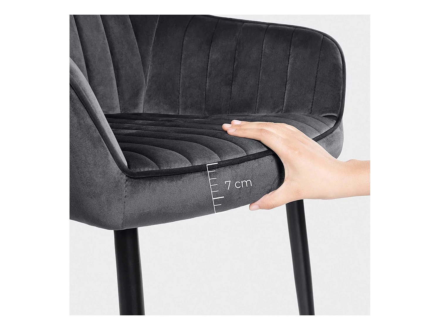 Set di 6 sedie da pranzo con gambe in metallo