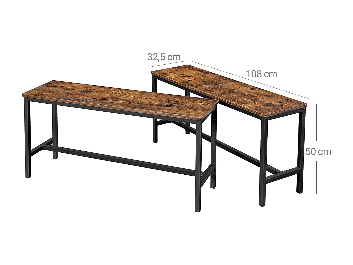 Ensemble de 2 bancs Houston