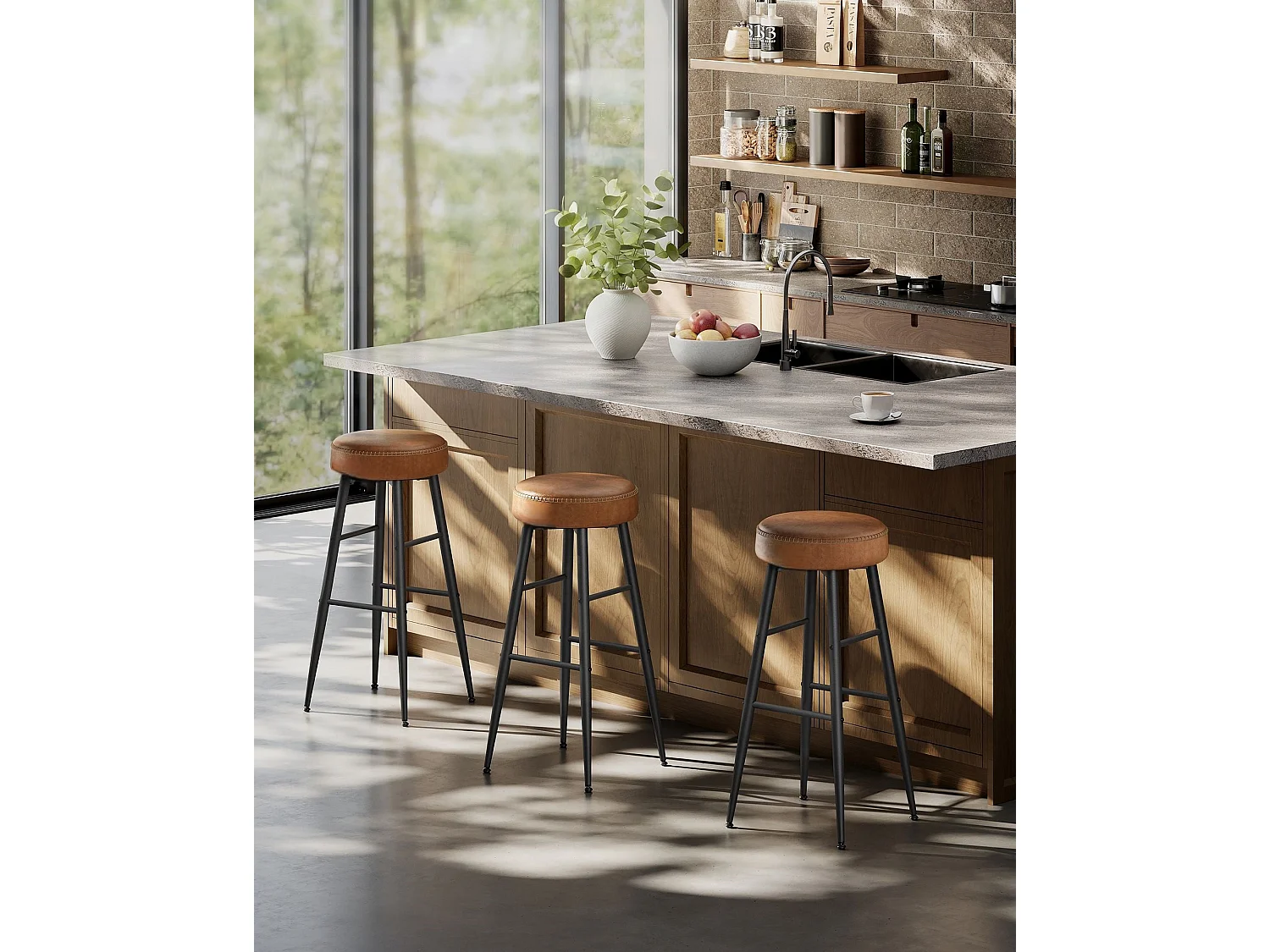 Sgabelli da bar Brazzaville, set da 2