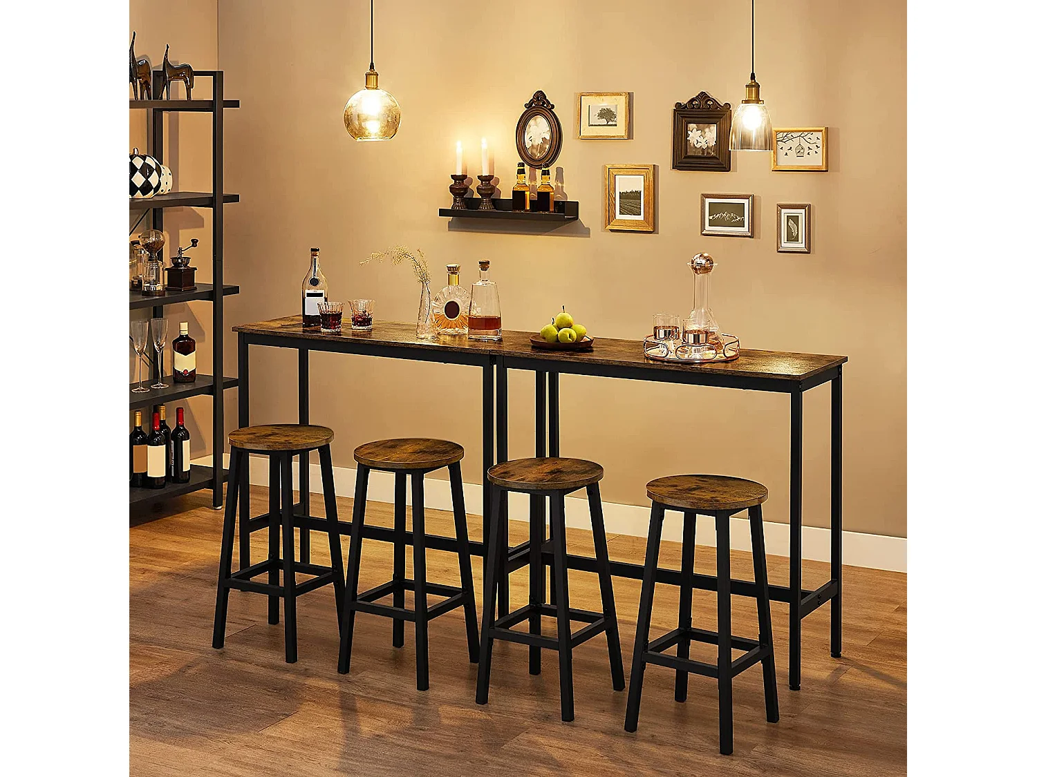 Set di 4 sgabelli da bar salvaspazio