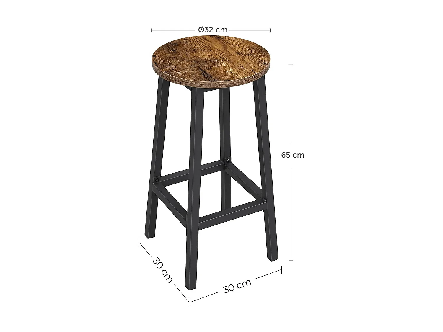 Set di 4 sgabelli da bar salvaspazio