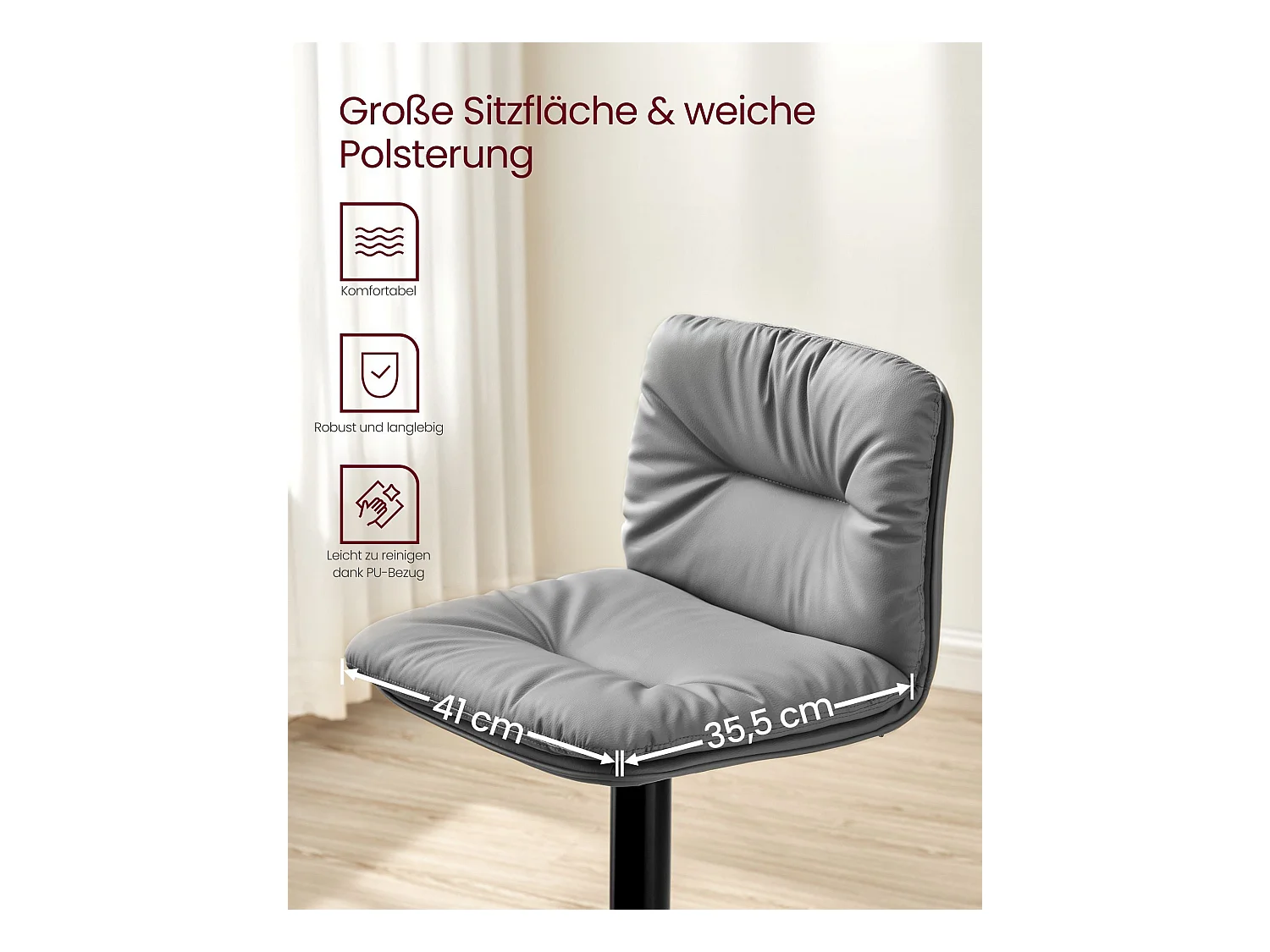 Sgabelli da bar Moroni, set da 2, Damasco