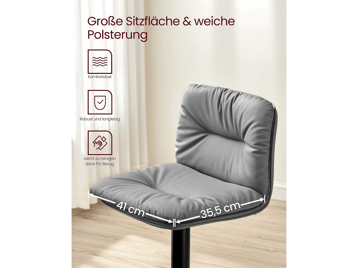 Sgabelli da bar Moroni, set da 2, Damasco