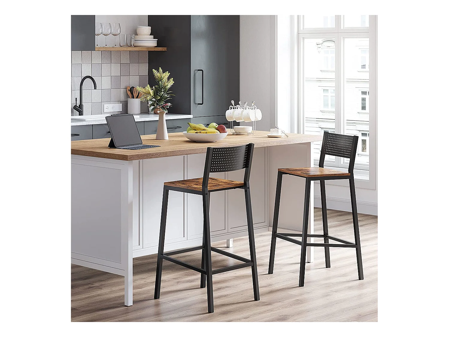 2er-Set Barstuhl Los Angeles