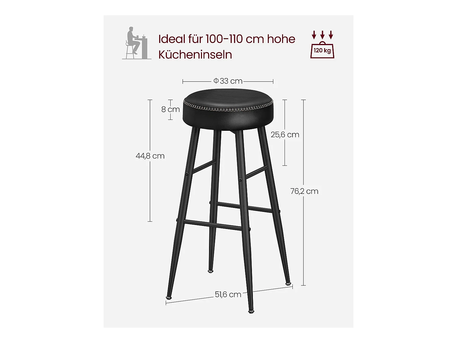 Barhocker Maseru 2er-Set