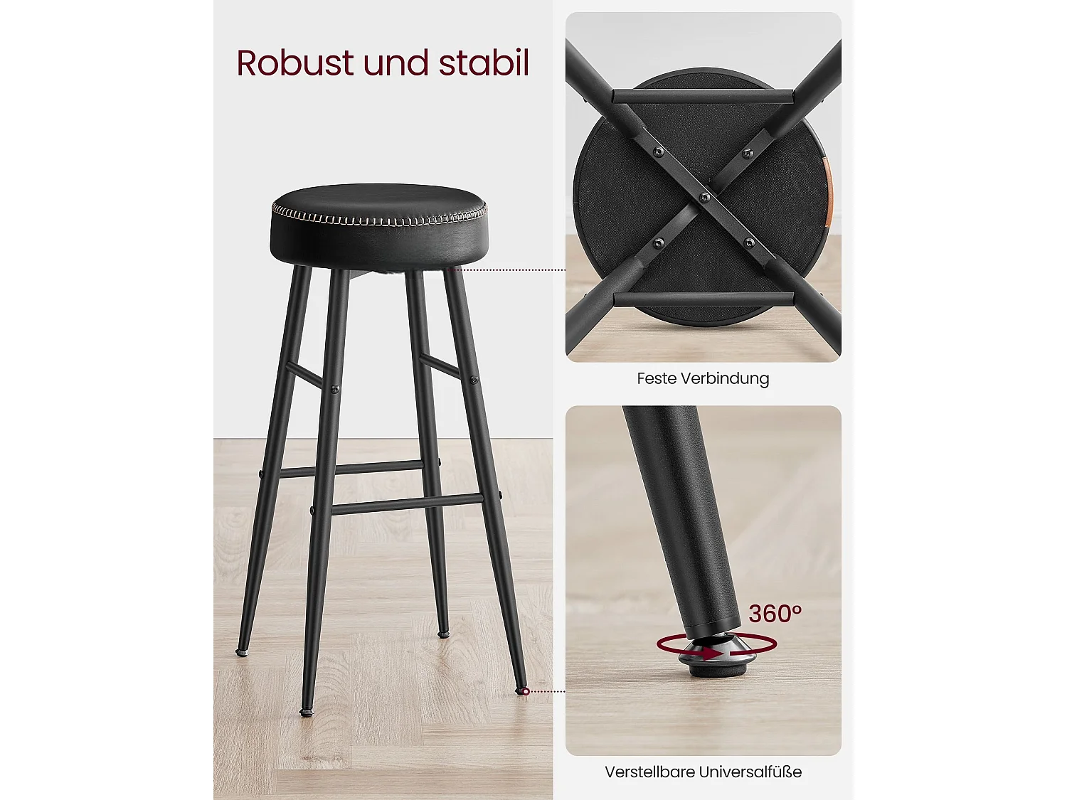 Sgabelli da bar Maseru, set da 2