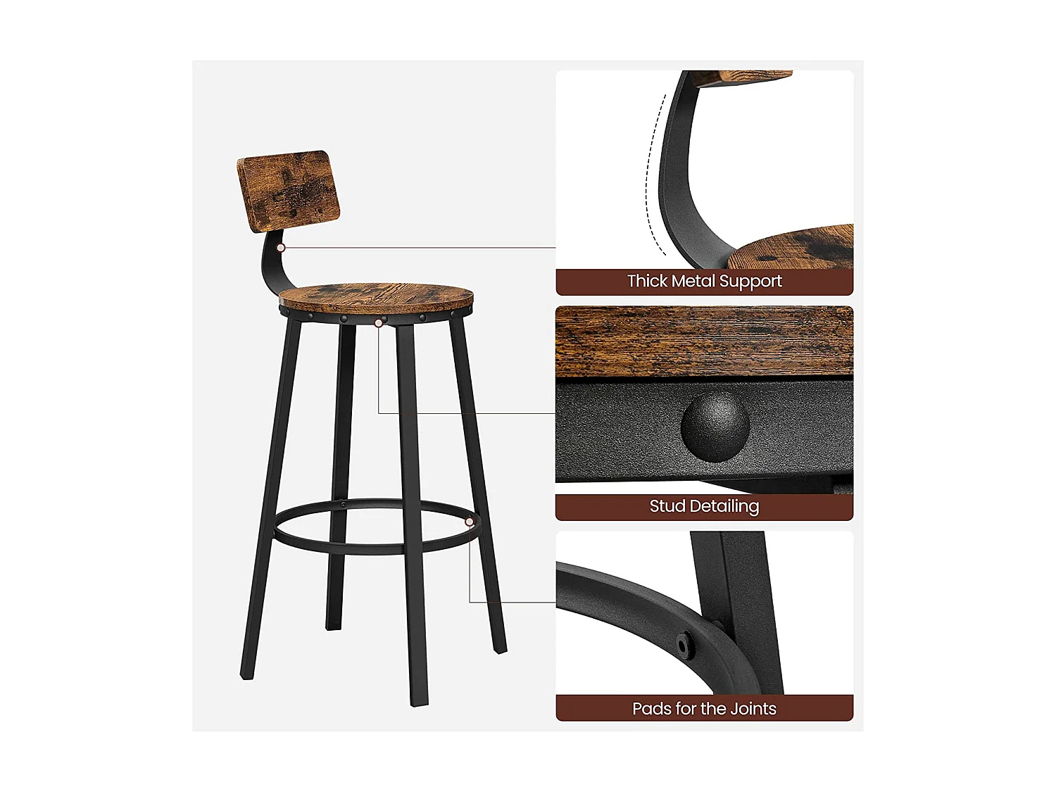 Set di 2 sgabelli da bar Buenos Aires