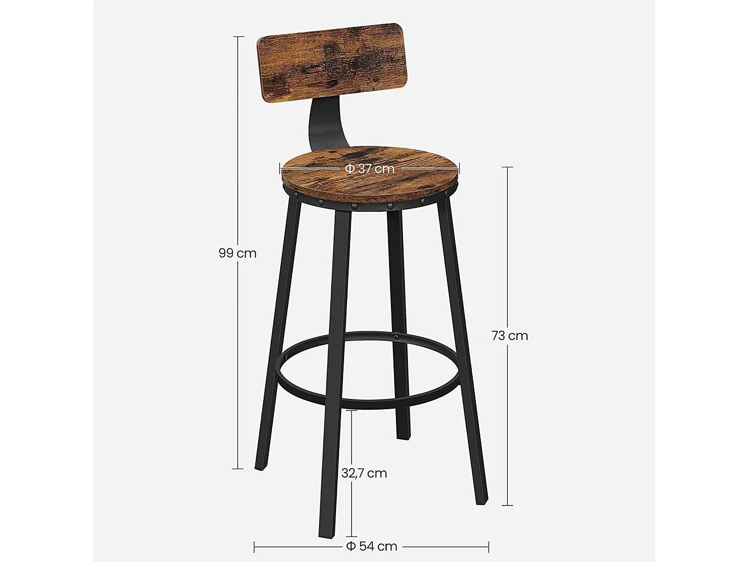 Set di 2 sgabelli da bar Buenos Aires