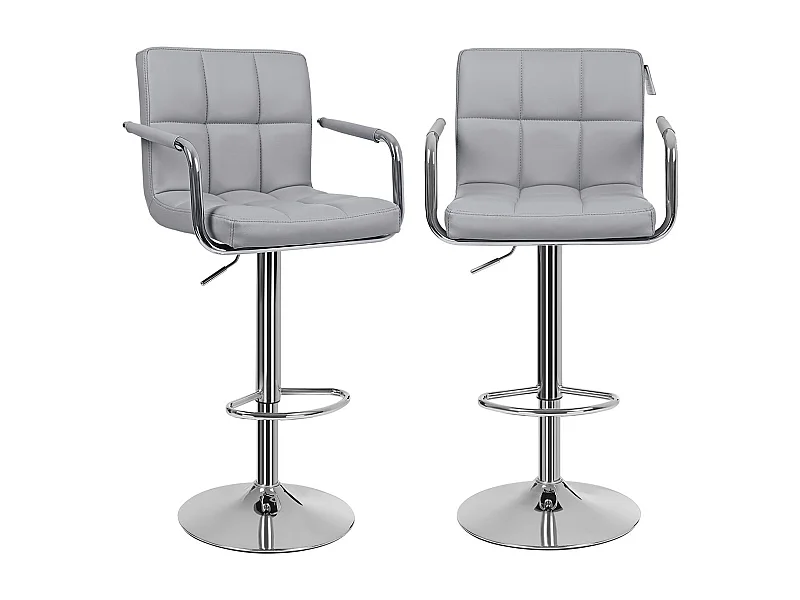 2er-Set Barstuhl Lederimitat Freetown