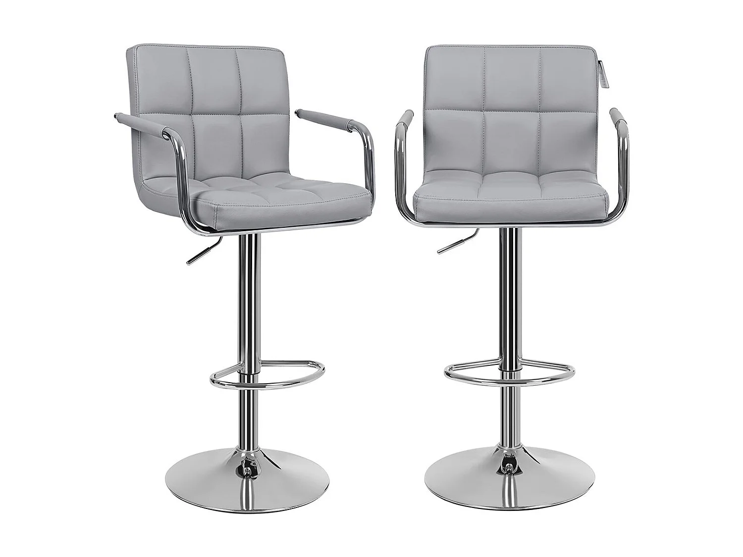 2er-Set Barstuhl Lederimitat Freetown