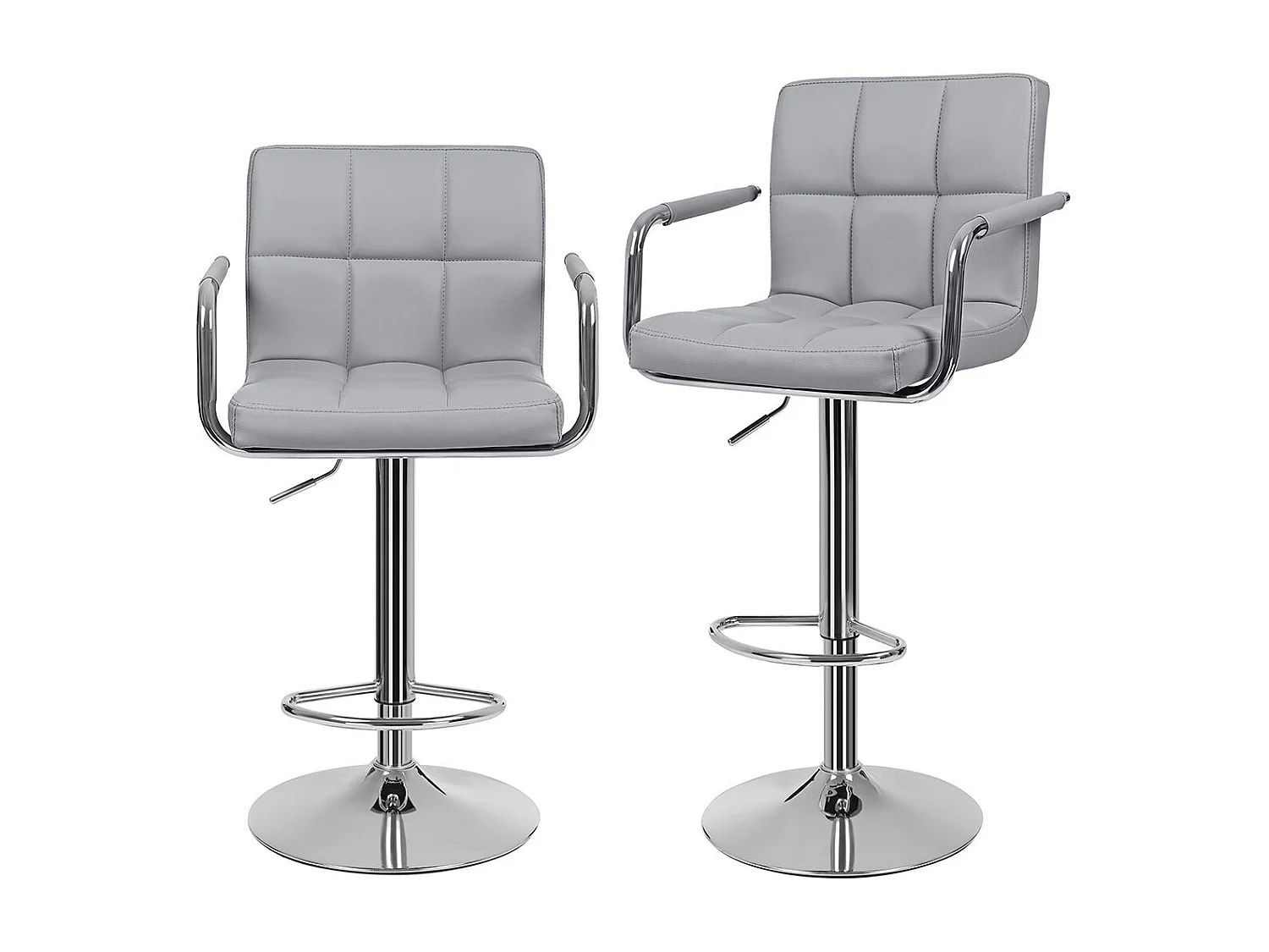 2er-Set Barstuhl Lederimitat Freetown