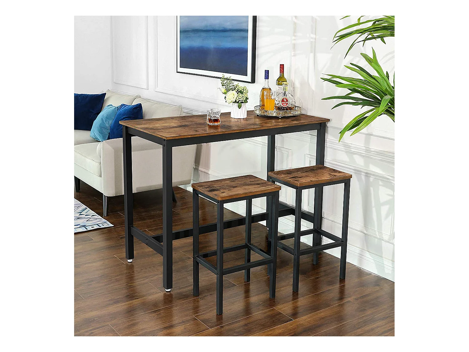 2er-Set Barhocker im Industrie-Design