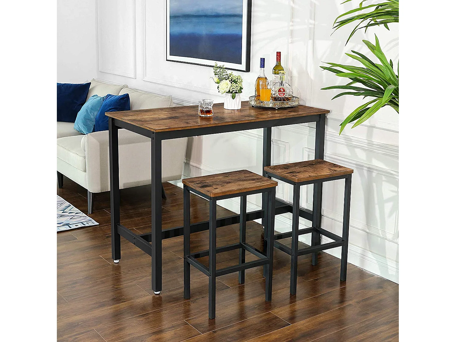 2er-Set Barhocker im Industrie-Design