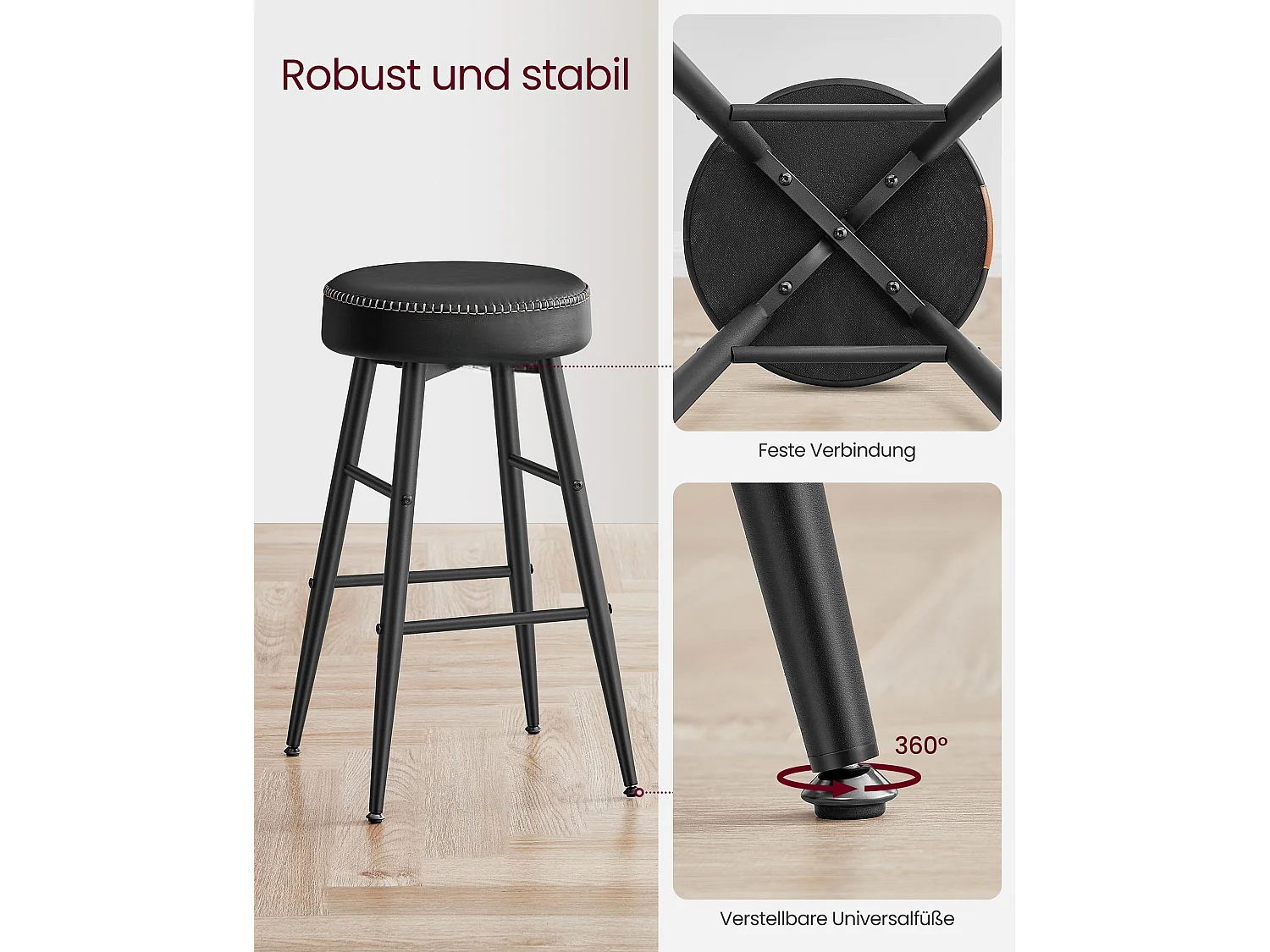 Sgabelli da bar Mbabane, set da 2