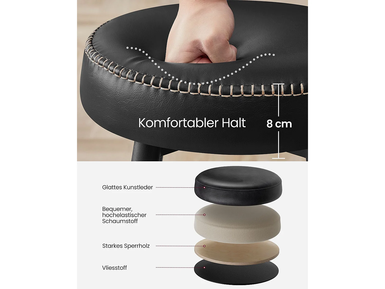 Sgabelli da bar Mbabane, set da 2