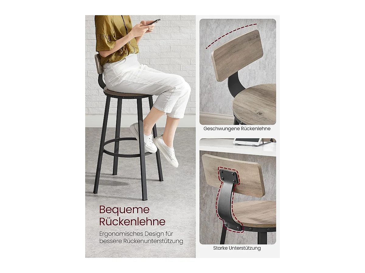 Barstuhl Hamburg 2er-Set