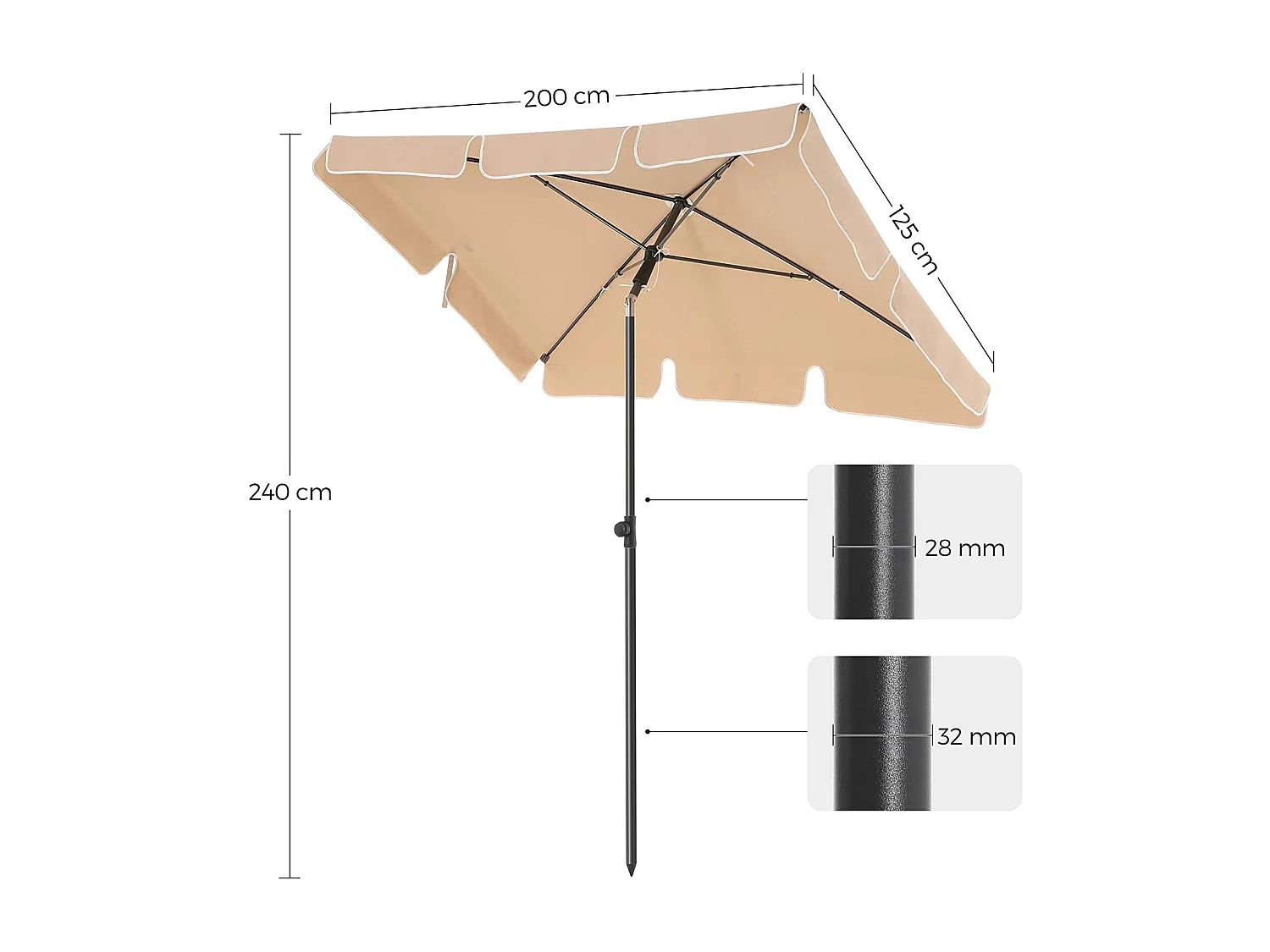 Sonnenschirm knickbar