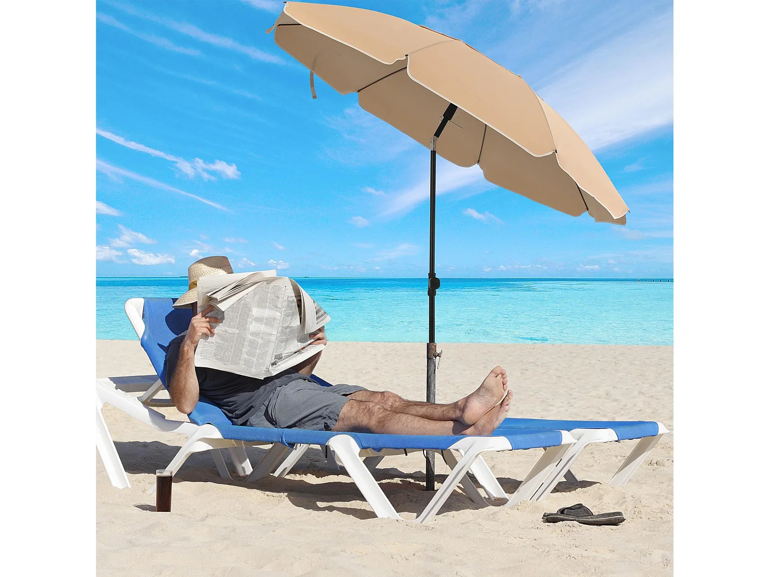 Sonnenschirm für Strand knickbar