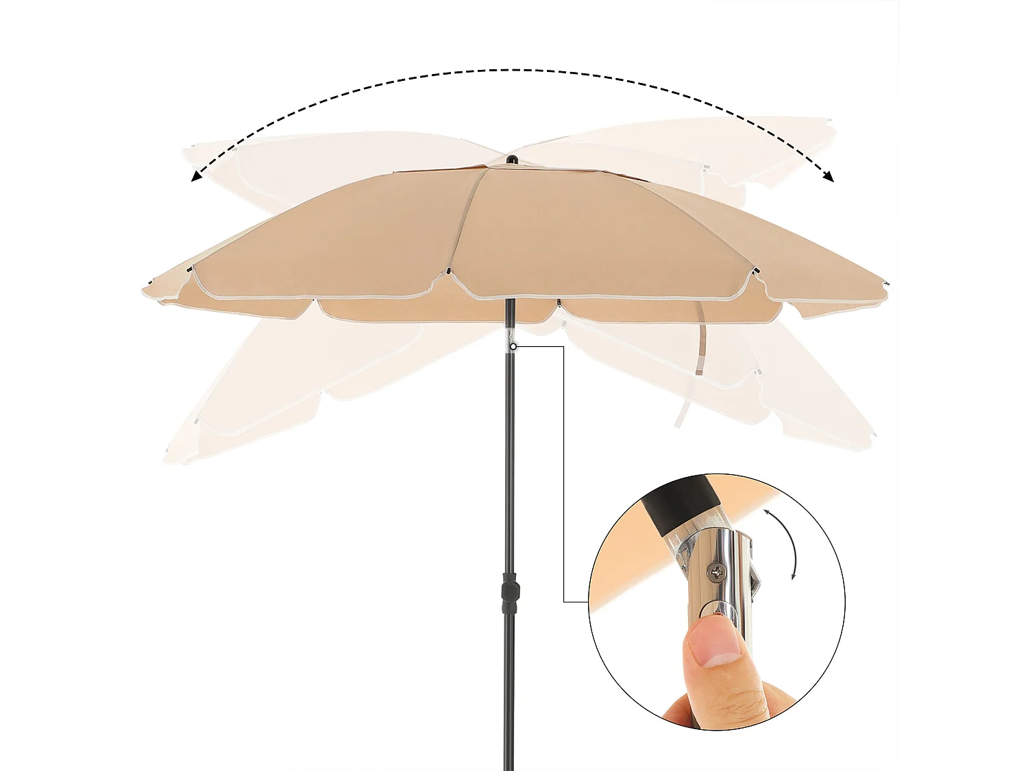 Sonnenschirm für Strand knickbar