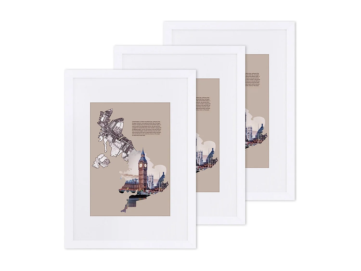 3er-Set Bilderrahmen Collage Belo Horizonte