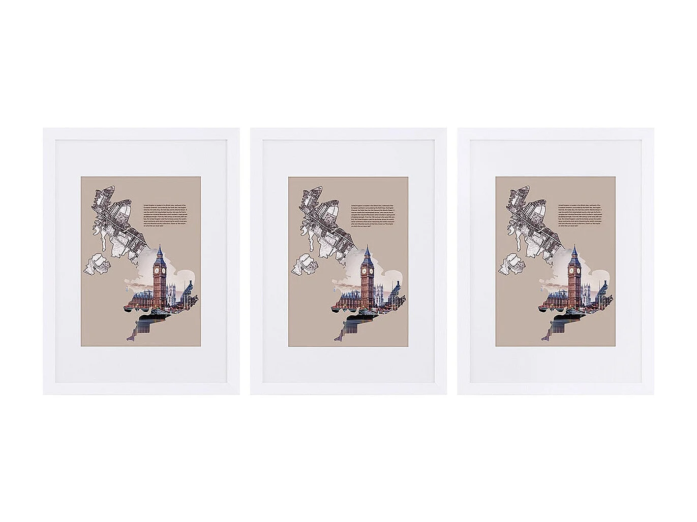 3er-Set Bilderrahmen Collage Belo Horizonte