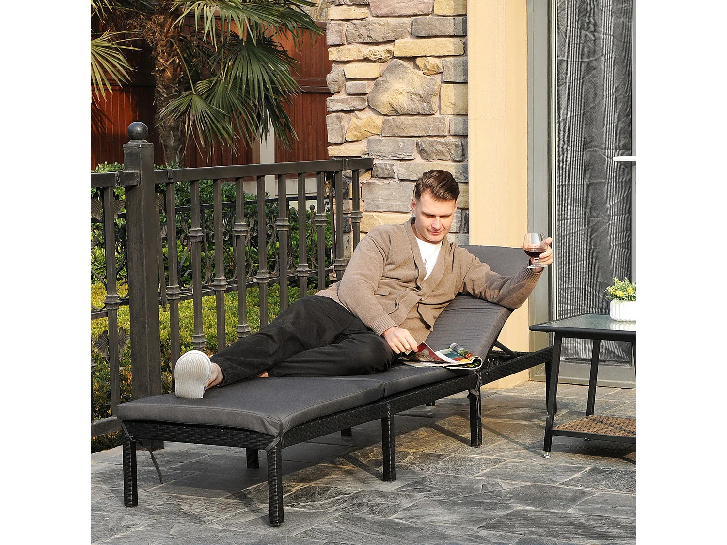 chaise longue de jardin