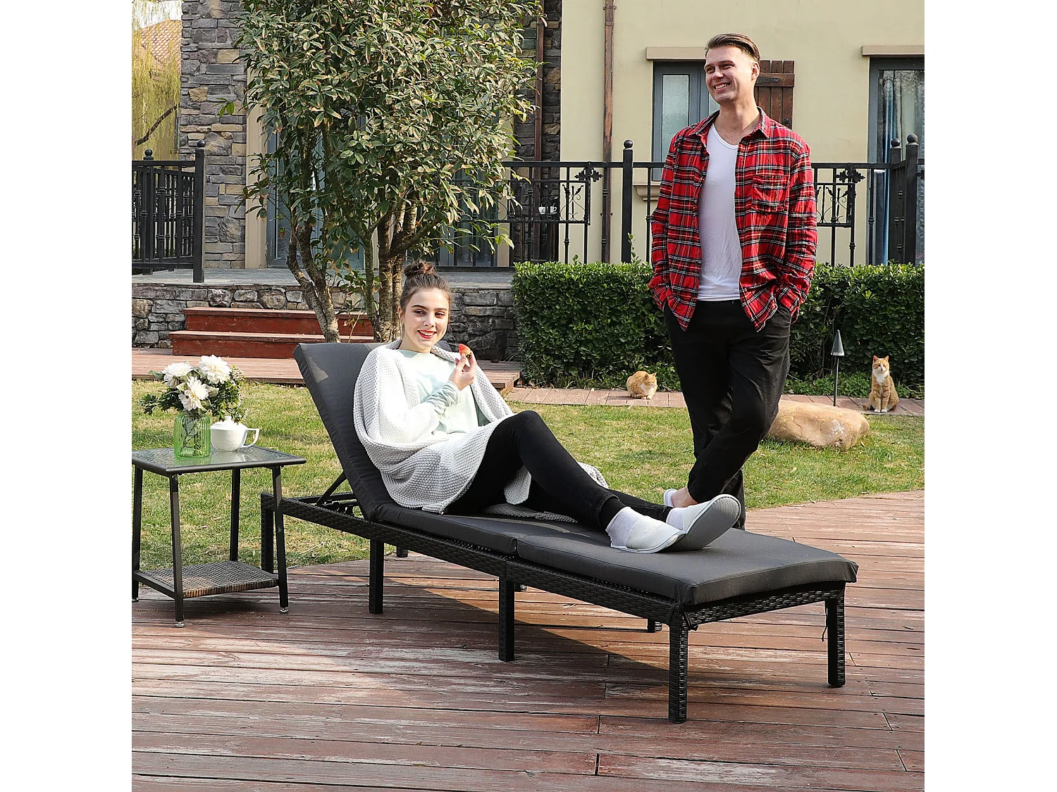 chaise longue de jardin