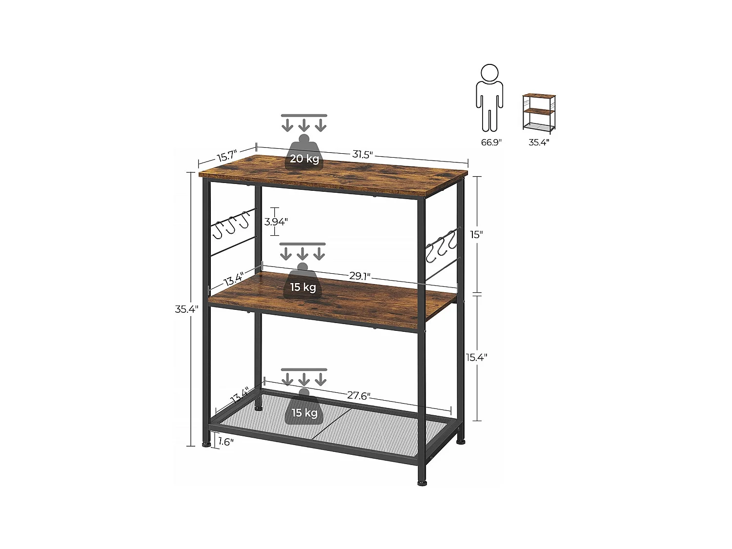 Küchenregal Standregal Ashmūn