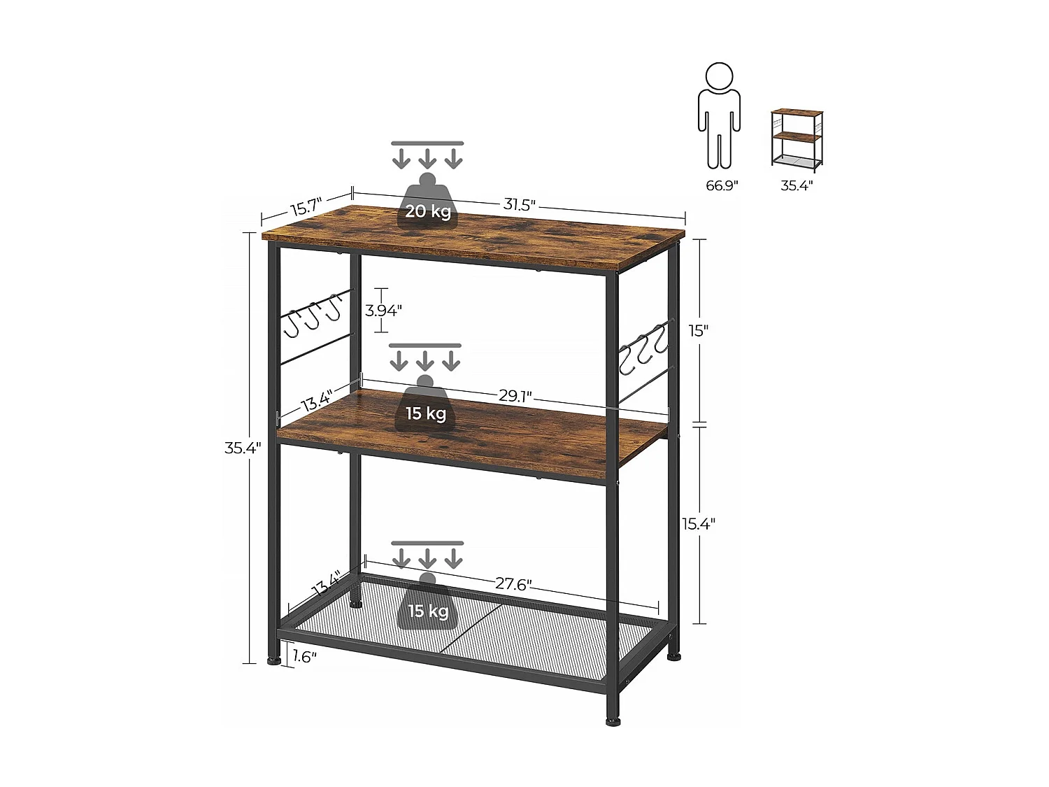 Küchenregal Standregal Ashmūn