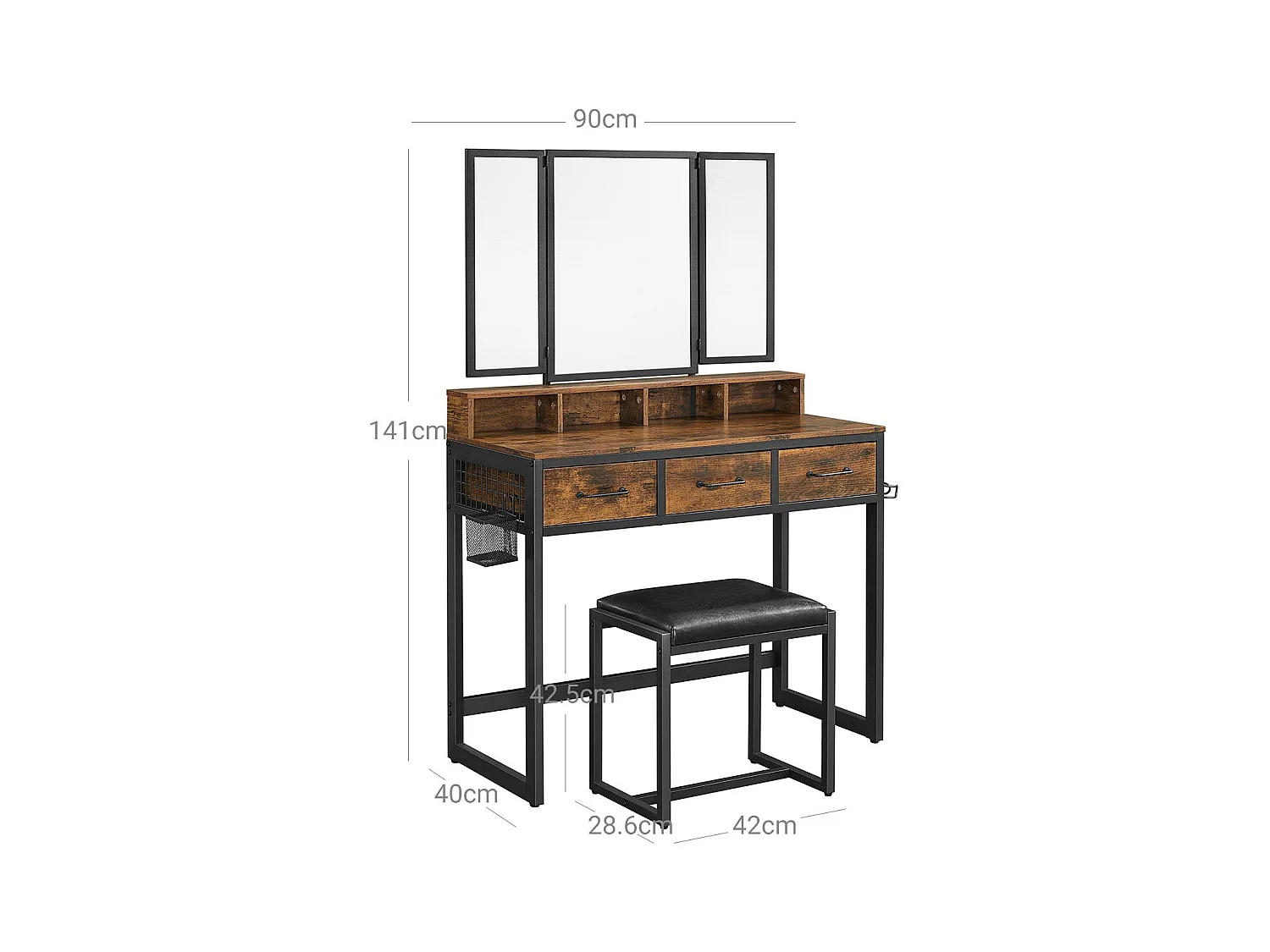 Schminktisch mit Hocker Kinshasa