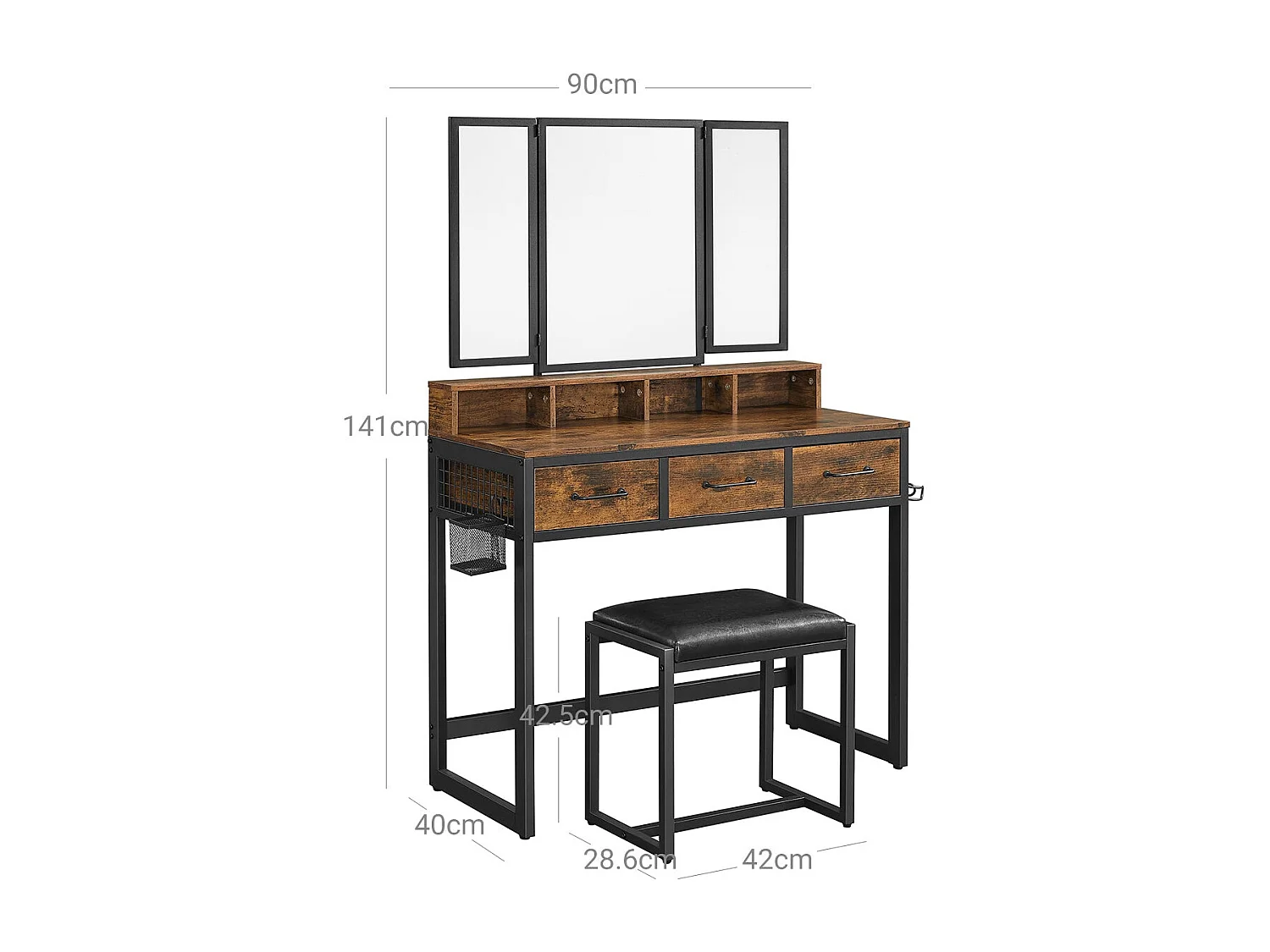 Schminktisch mit Hocker Kinshasa