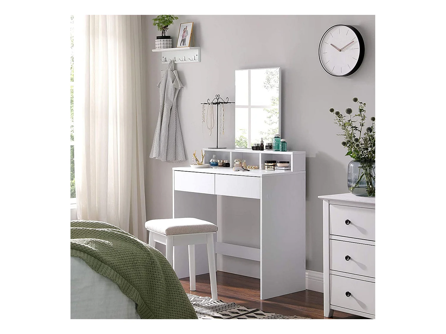 Schminktisch mit rechteckigem Spiegel Bhiwandi