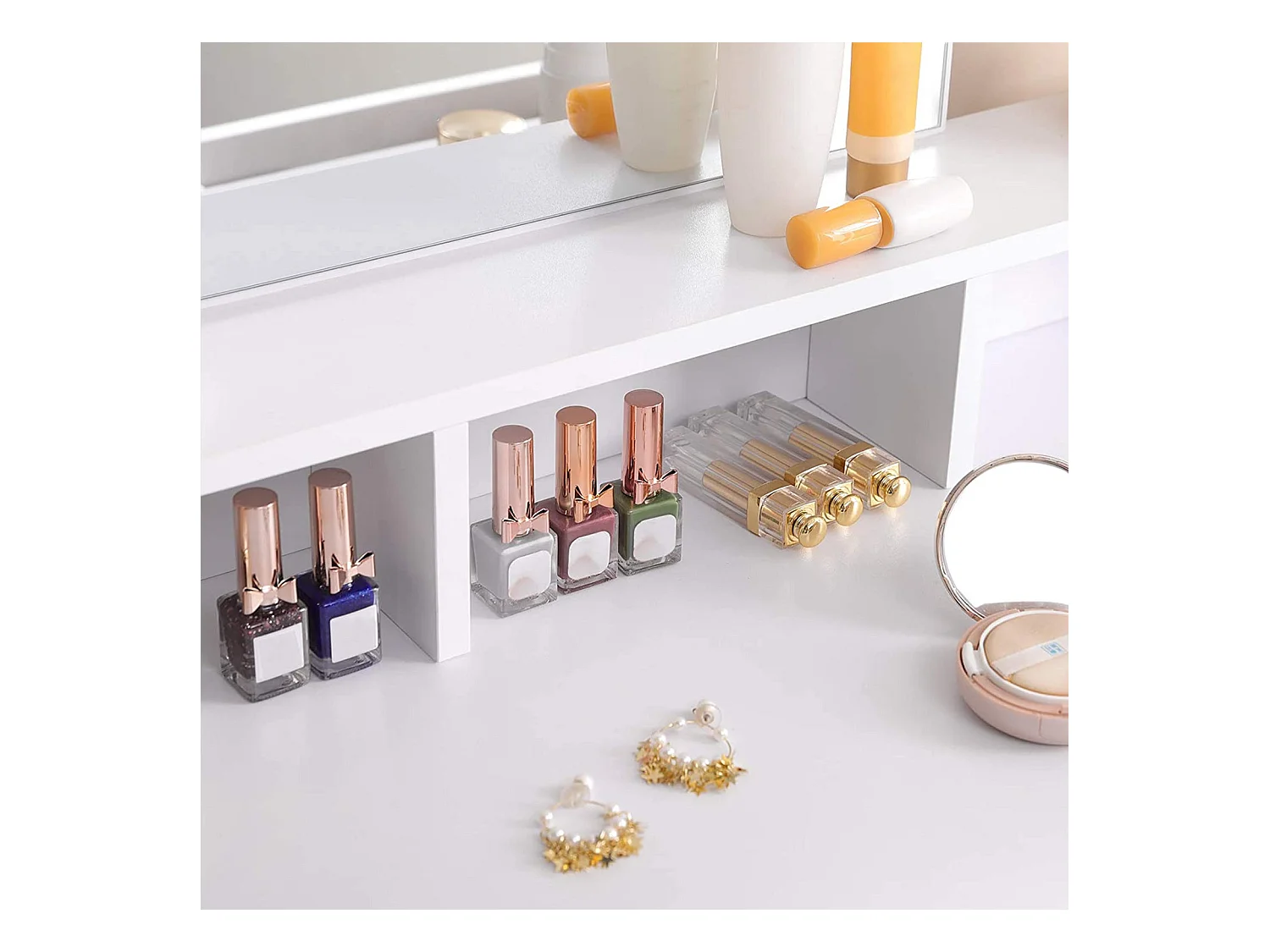 Schminktisch mit rechteckigem Spiegel Bhiwandi