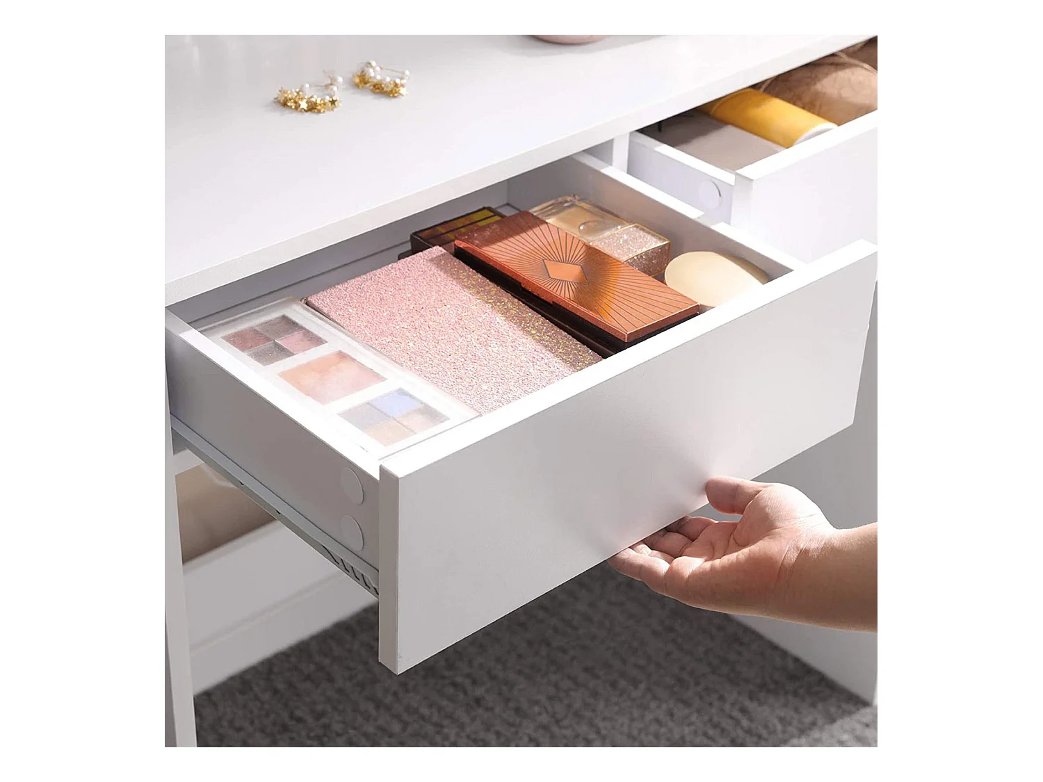 Schminktisch mit rechteckigem Spiegel Bhiwandi